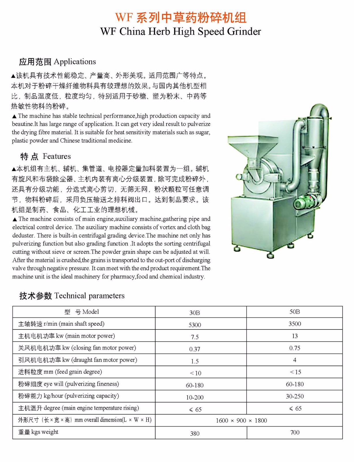 WF系列中草藥粉碎機(jī)系列